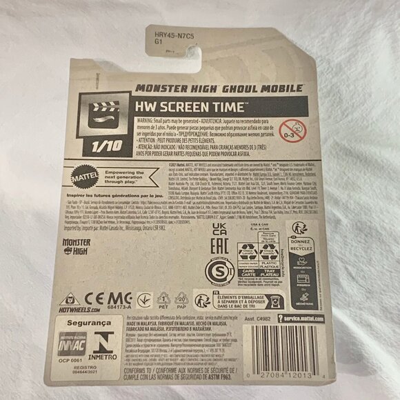 Hot Wheels Monster High Ghoul Mobile Purple Car 2024 Diecast 1/10 - Picture 5 of 5